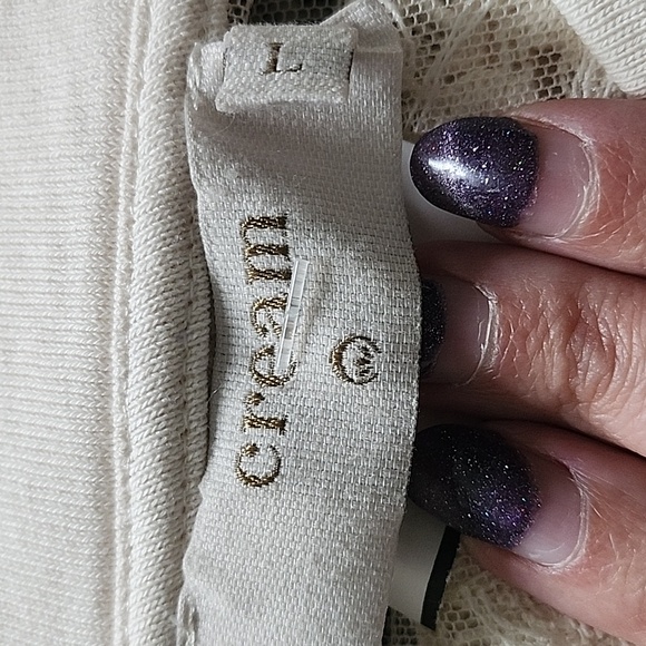 NWOT Cream Clothing Lace Sweatshirt - Picture 4 of 5